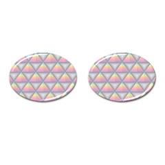 Background Colorful Triangle Cufflinks (oval)