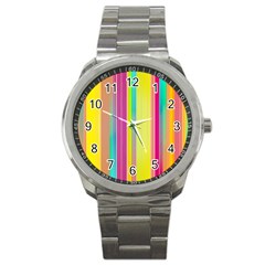 Background Colorful Abstract Sport Metal Watch