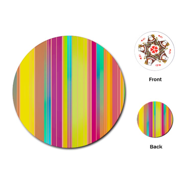 Background Colorful Abstract Playing Cards (Round) 