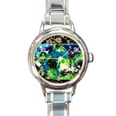 Avocado Round Italian Charm Watch by bestdesignintheworld