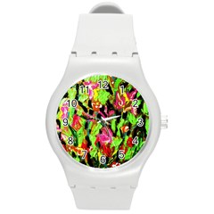 Spring Ornaments 1 Round Plastic Sport Watch (m) by bestdesignintheworld