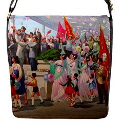 North  Korea - Propaganda Flap Messenger Bag (s) by Valentinaart