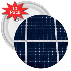 Solar Power Panel 3  Buttons (10 Pack) 