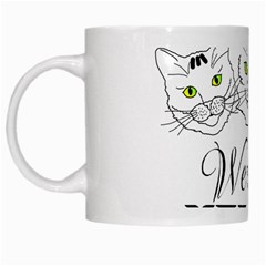 Funny Cats  We Are All Mad Here White Mugs by FunnyCow