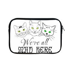 Funny Cats  We Are All Mad Here Apple Ipad Mini Zipper Cases by FunnyCow