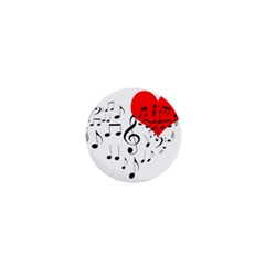 Singing Heart 1  Mini Buttons
