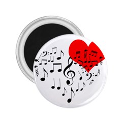 Singing Heart 2.25  Magnets