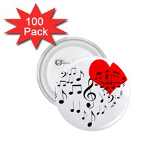 Singing Heart 1.75  Buttons (100 pack) 