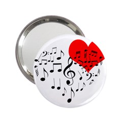 Singing Heart 2.25  Handbag Mirrors