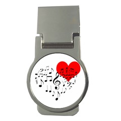 Singing Heart Money Clips (Round) 