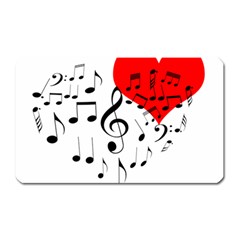 Singing Heart Magnet (Rectangular)