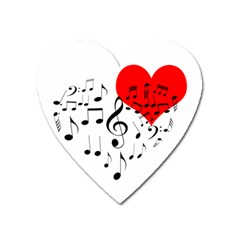 Singing Heart Heart Magnet