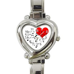 Singing Heart Heart Italian Charm Watch by FunnyCow