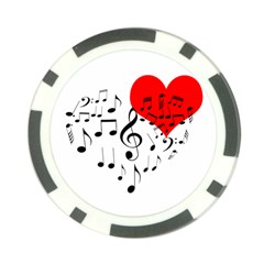 Singing Heart Poker Chip Card Guard