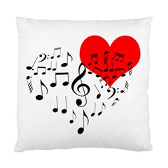 Singing Heart Standard Cushion Case (two Sides) by FunnyCow