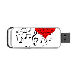 Singing Heart Portable USB Flash (One Side)