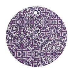 Colorful Intricate Tribal Pattern Ornament (Round)