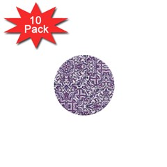 Colorful Intricate Tribal Pattern 1  Mini Buttons (10 pack) 