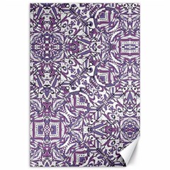 Colorful Intricate Tribal Pattern Canvas 24  x 36 