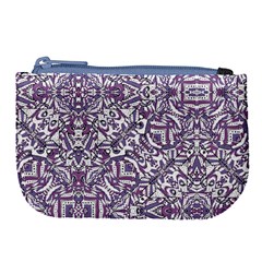 Colorful Intricate Tribal Pattern Large Coin Purse