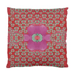 Fantasy Flowers In Everything That Is Around Us In A Free Environment Standard Cushion Case (two Sides) by pepitasart