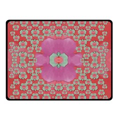 Fantasy Flowers In Everything That Is Around Us In A Free Environment Double Sided Fleece Blanket (small)  by pepitasart