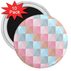 Abstract Pattern Background Pastel 3  Magnets (10 Pack)  by Nexatart