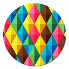 Background Colorful Abstract Magnet 5  (round) by Nexatart