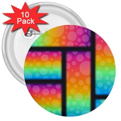 Background Colorful Abstract 3  Buttons (10 Pack)  by Nexatart