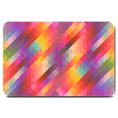 Abstract Background Colorful Pattern Large Doormat  by Nexatart