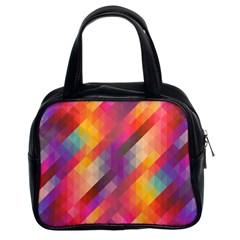 Abstract Background Colorful Pattern Classic Handbags (2 Sides)