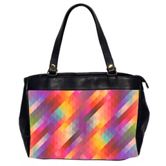 Abstract Background Colorful Pattern Office Handbags (2 Sides) 