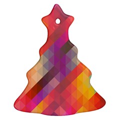 Abstract Background Colorful Pattern Ornament (Christmas Tree) 