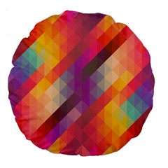 Abstract Background Colorful Pattern Large 18  Premium Round Cushions