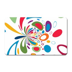 Light Circle Background Points Magnet (rectangular)