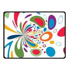 Light Circle Background Points Fleece Blanket (small)