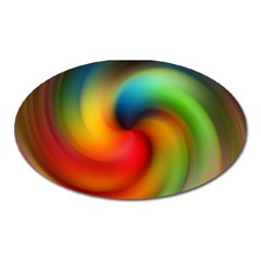Abstract Spiral Art Creativity Oval Magnet by Nexatart