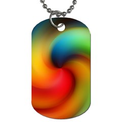 Abstract Spiral Art Creativity Dog Tag (two Sides) by Nexatart