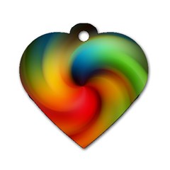 Abstract Spiral Art Creativity Dog Tag Heart (one Side) by Nexatart