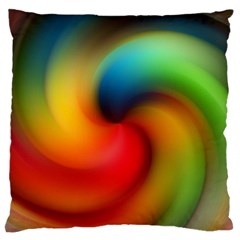 Abstract Spiral Art Creativity Large Flano Cushion Case (two Sides) by Nexatart