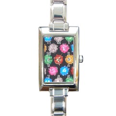 Background Colorful Abstract Rectangle Italian Charm Watch