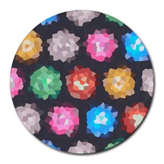 Background Colorful Abstract Round Mousepads