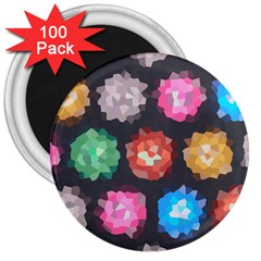 Background Colorful Abstract 3  Magnets (100 pack)