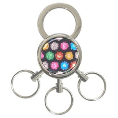 Background Colorful Abstract 3-ring Key Chains