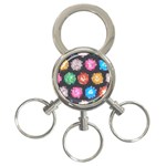 Background Colorful Abstract 3-Ring Key Chains Front