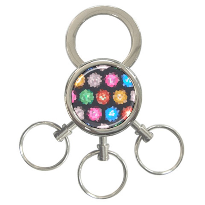 Background Colorful Abstract 3-Ring Key Chains