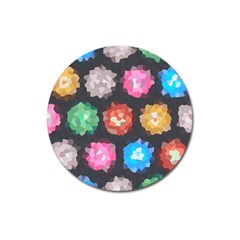 Background Colorful Abstract Magnet 3  (round) by Nexatart