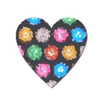 Background Colorful Abstract Heart Magnet Front