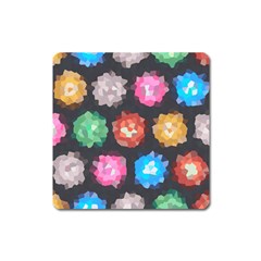 Background Colorful Abstract Square Magnet