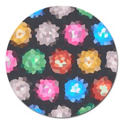 Background Colorful Abstract Magnet 5  (Round)